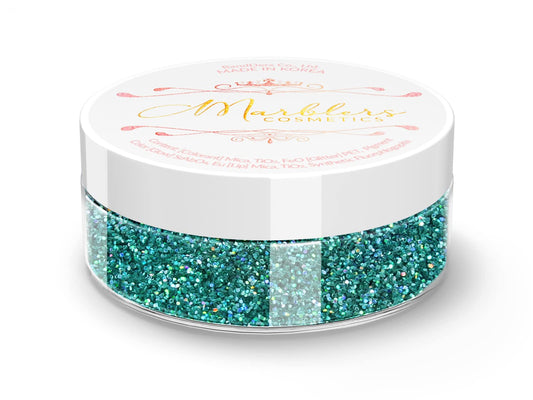 MARBLERS Holographic Face & Body Glitter [Holo Teal] 0.18oz (5g) | Fine | Non-Toxic | Vegan | Cruelty-Free | Festival, Rave & Party Makeup | Eye