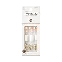 Kiss Impress Press-On Manicure Fake Nails - Astound, Short, Square, White, Easy Press On, Chip Proof, Smudge Proof, Waterproof, No Dry Time Beauty & Personal Care imPRESS