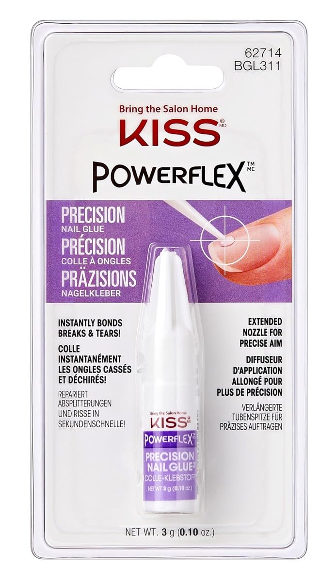 Kiss Powerflex Precision Nail Glue 0.10 Ounce (Pack of 2) Beauty & Personal Care KISS