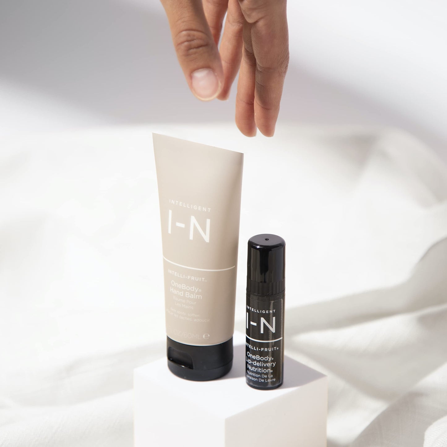Intelligent Nutrients OneBody Hand Balm & Lip Delivery Nutrition Holiday Set - Help Soothe Dry Hands, Cuticles & Lips (2-Piece Set)