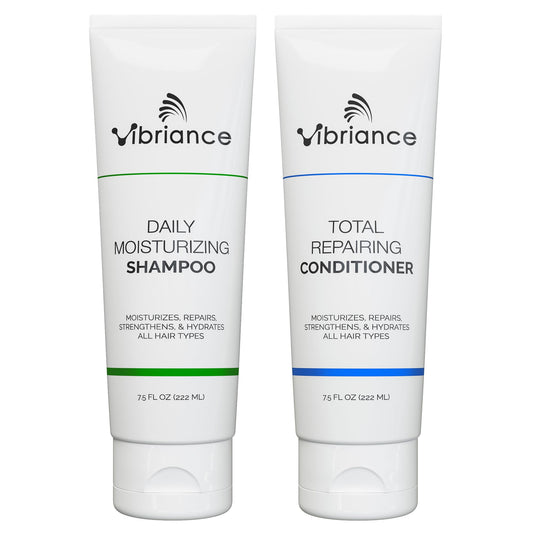 Vibriance Shampoo and Conditioner Set - Strengthening Wash Infused with Biotin for Dry, Damaged, Aging Hair - Deeply Hydrating, Moisturizing