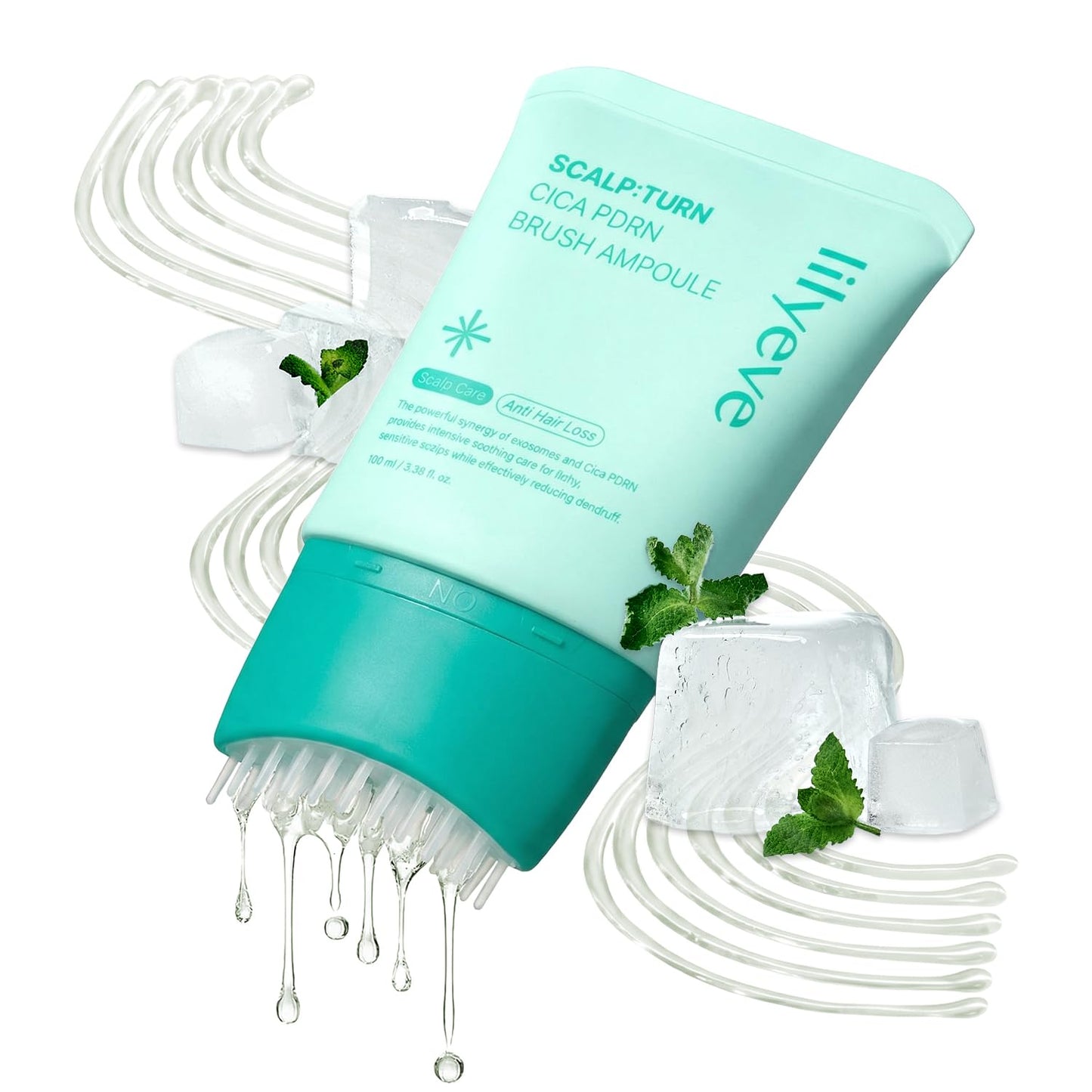 lilyeve SCALPTURN Cica PDRN Scalp Serum with Built-in Brush, PDRN to Strengthen Hair Roots, Itchy Scalp Relief, Dry Scalp Hydration - Korean Hair Beauty and Personal Care lilyeve Default Title