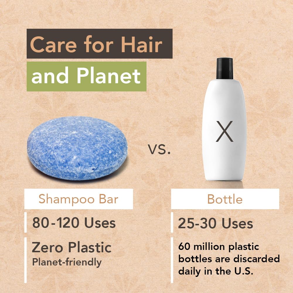 Wave Fresh Linen Shampoo & Conditioner Bar Set - Natural & Organic Moisturizing Vegan Shampoo and Conditioner Bars for Women & Men - Long-Lasting