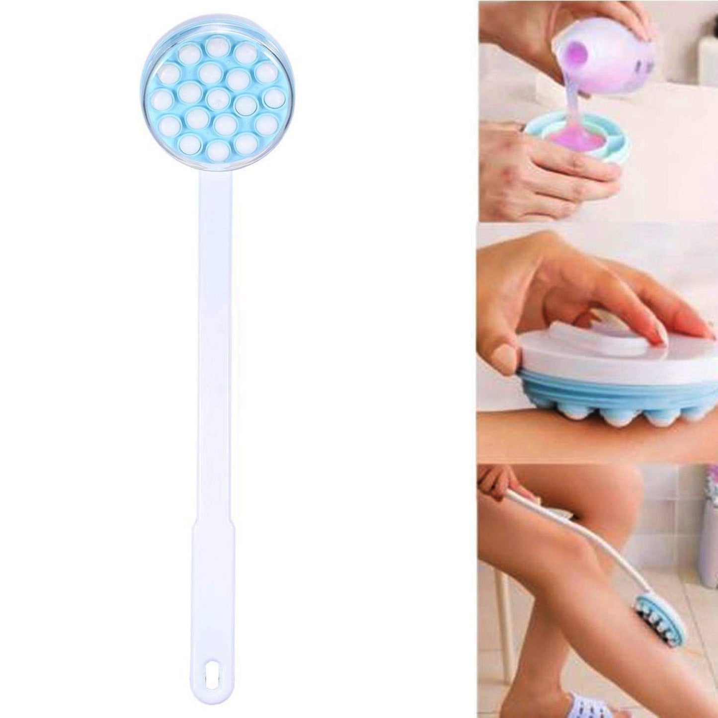 Long Handled Lotion Applicator - Non-Toxic Body Bath Massager with Rotating Balls for Comfortable Application and Deep Tissue Massage - Ideal Beauty and Personal Care Sonew