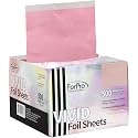 ForPro Professional Collection Vivid Rose Embossed Foil Sheets, Aluminum, Pop-Up Foil Dispenser, Hair Foils for Color Application & Highlighting