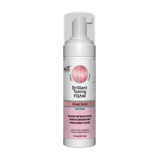 Splat Brilliant Toning Foam, Rose Gold, 5 oz., Hair Toner Lasts Up to 10 Washes, Weightless Conditioning Foam Increases Vibrancy and Shine, Vegan