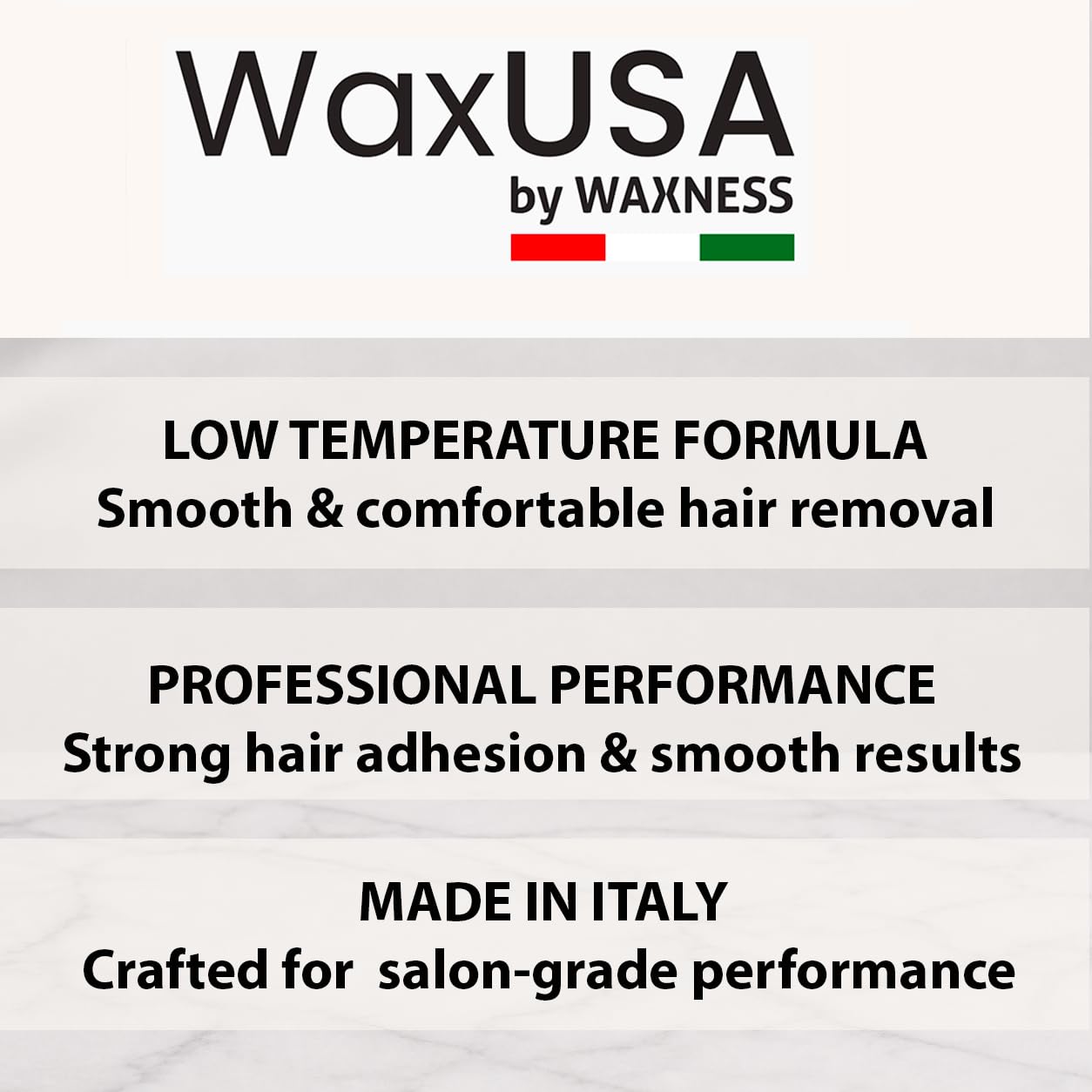 WaxUSA by Waxness Hard Wax Beads 2.42 lb (1,1 kg) Pack of 8 - Mocha Muse Creamy Low Temperature - Professional Stripless Hair Removal - Made in Italy Beauty and Personal Care Waxness