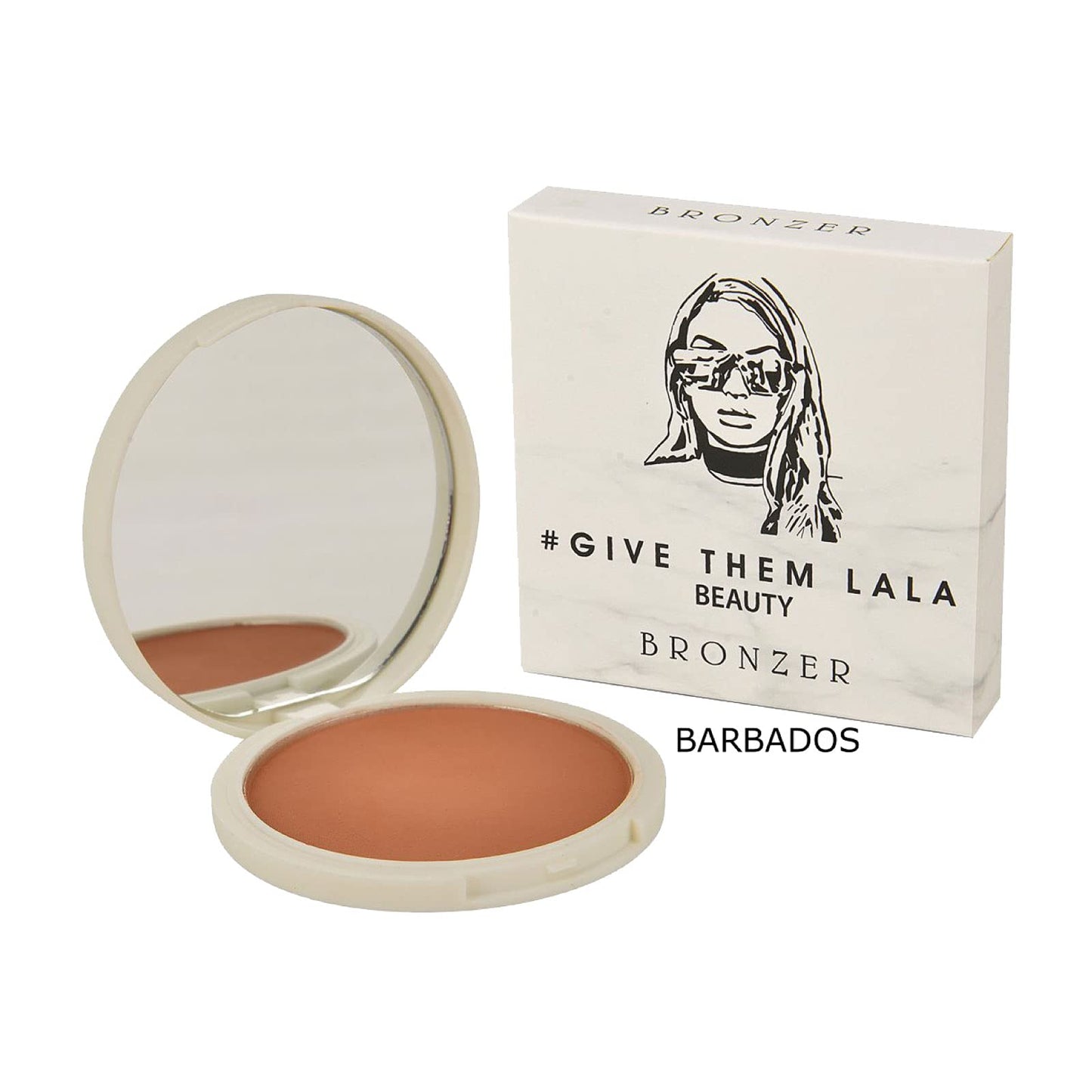 GIVE THEM LALA BEAUTY Bronzer Powder - BARBADOS Tan Color Butter Bronzer - Luxurious Matte Bronzer Available in Four Shades - Cruelty Free Face