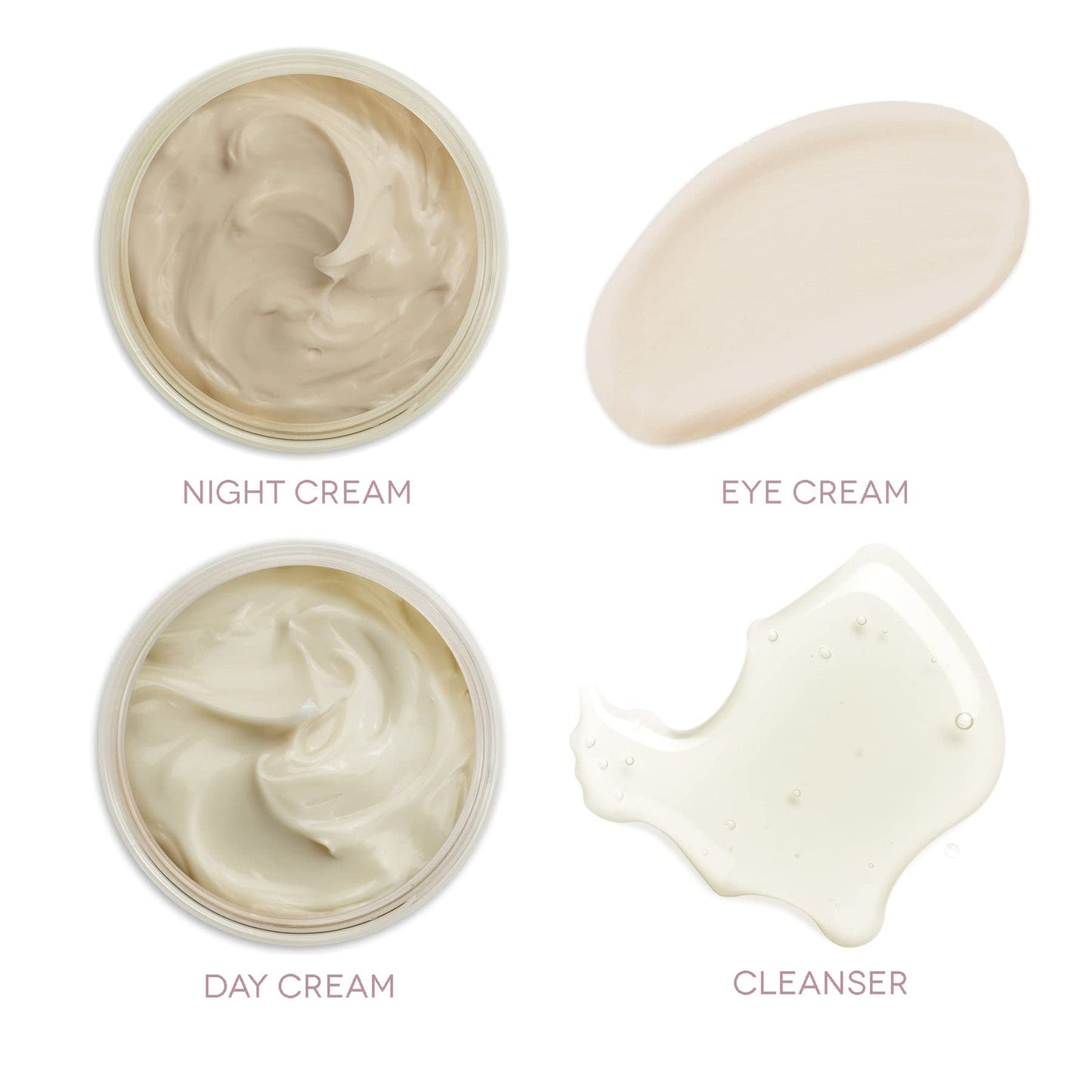 Earth To Skin Tea Time Starter Set: White Tea Cleanser (1.0 Fl Oz), White Tea Day Cream (0.5 Fl Oz), Black Tea Night Cream (0.5 Fl Oz), Chamomile Eye
