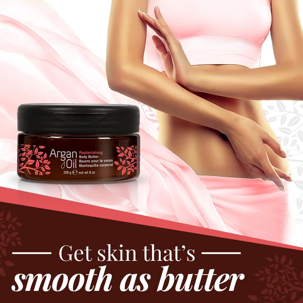 Body Drench Argan Oil Skin Moisturizer, Body Butter, Deeply Hydrating Body Cream for Dry Skin, Nourishing Moisturizer with Argan Oil for Soft, Smooth