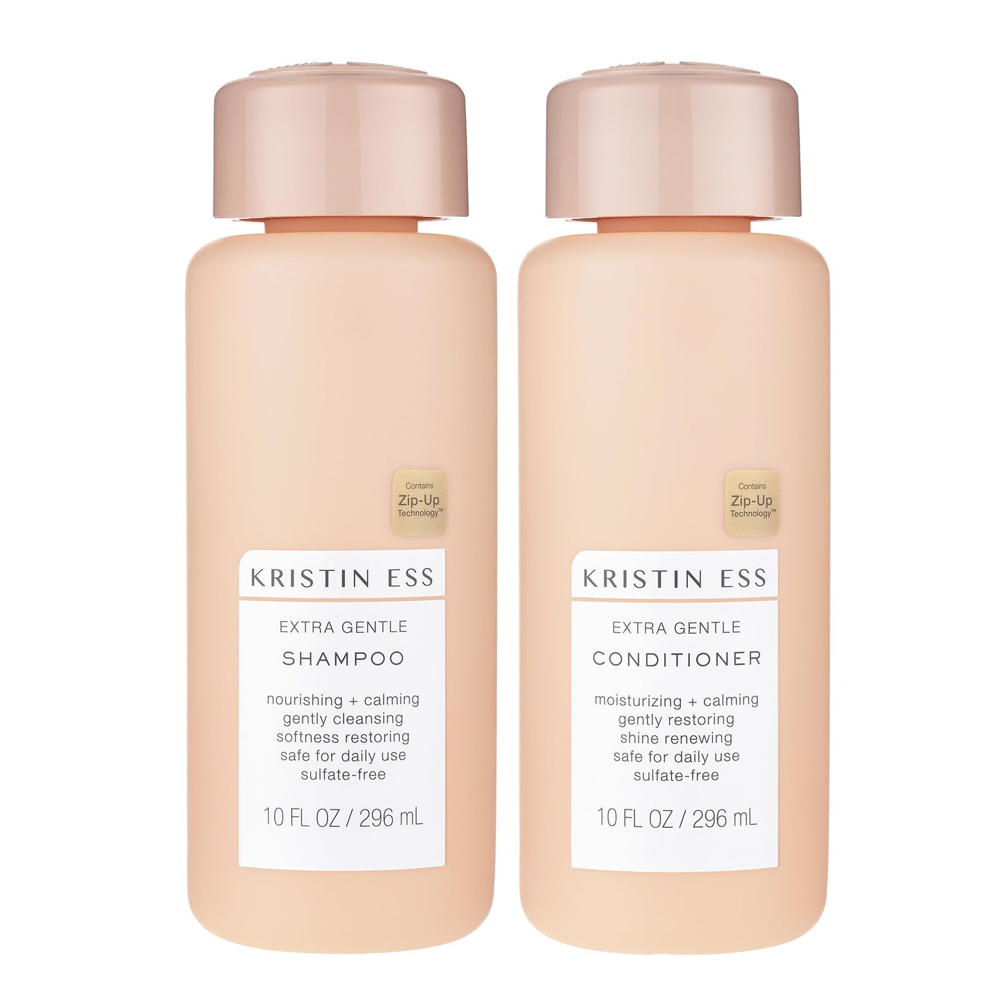 Kristin Ess Hair Extra Gentle Shampoo + Conditioner Bundle - Sensitive Skin + Scalp, Cleanses, Nourishing + Calming, Hydrating Conditioner, Vegan