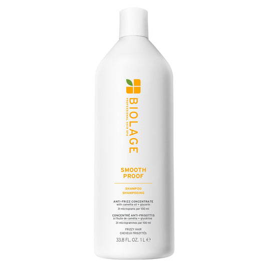 Biolage Smooth Proof Shampoo - Gently Cleanses and Adds Shine, Nourishes, Moisturizes & Tames Frizz, For All Frizzy Hair Types, With Camellia Oil