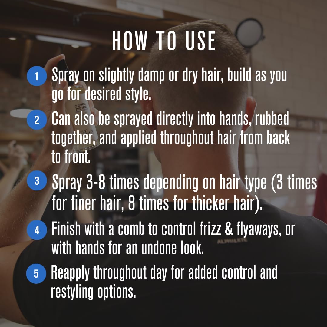 Baxter of California Clay Effect Style Spray for Men | Textured Finish | Strong Hold | Hair Styler | 4 fl. oz.