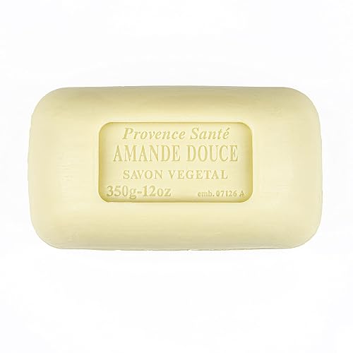 Provence Sante Luxury French Soap Bar - Moisturizing Shea Butter - Triple-milled Sweet Almond Fragrance, 12 oz