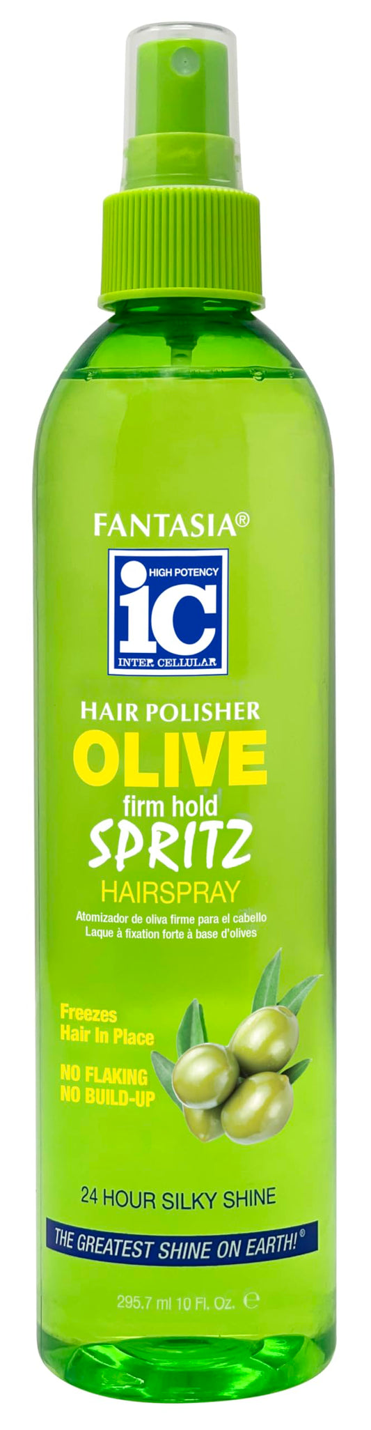 Fantasia Hair Polisher Spritz Hair Spray Olive Firm Hold 10.0 Fl Oz (Pack of 1)