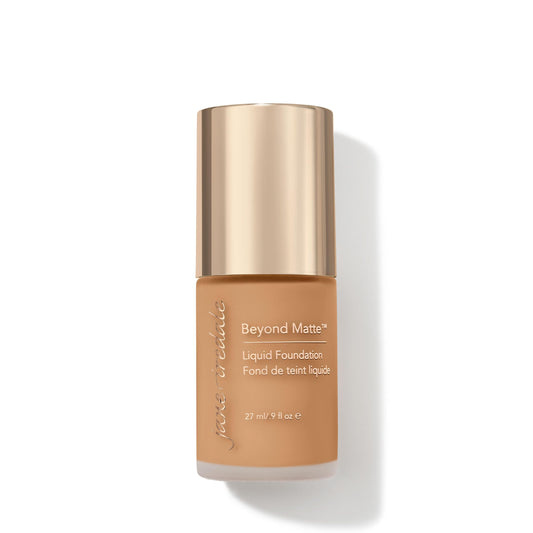 jane iredale Beyond Matte 3-in-1 Liquid Foundation, Long-wear, Buildable Coverage, Vegan, Clean, Cruelty Free, Semi Matte Finish, M12