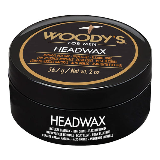 Woody's Headwax Pomade for Men - High Hold Hair Clay, Natural Beeswax Styling Wax, Matte Finish, Flexible Hold, Texturizing Pomade for All Hair Types