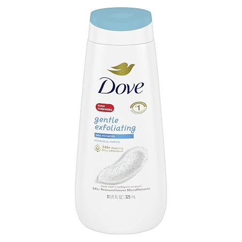 Dove Gentle Exfoliating Body Wash for renewed, Healthy-Looking Skin Sea Minerals Gentle Body exfoliator nourishes and revives Skin 325 ml