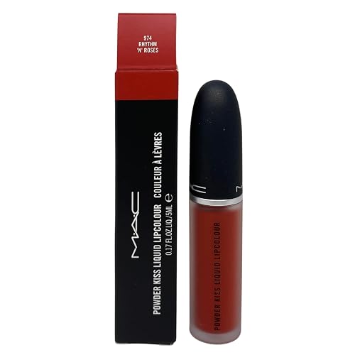 M·A·C Cosmetics Powder Kiss Liquid Lipcolour- 974 Rhythm 'N' Roses (0.17 fl oz / 5 mL)