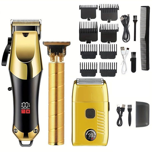 Professional Hair Clippers for Men, USB Charging Beard Trimmer Shaver Electric Kit, Cordless Barber Clippers and Trimmers Set, Hair Cutting Kit Beauty and Personal Care QDKVTNDJZ