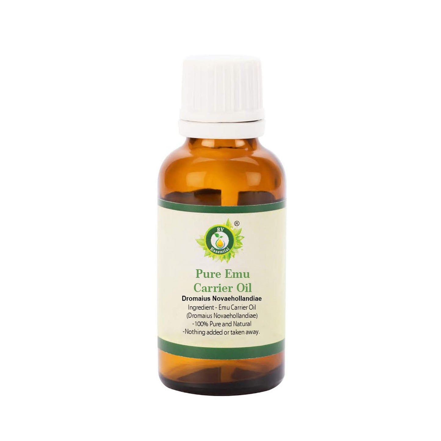 R V Essential Pure Emu Carrier Oil 100ml (3.38oz)- Dromaius Novaehollandiae Beauty and Personal Care R V Essential