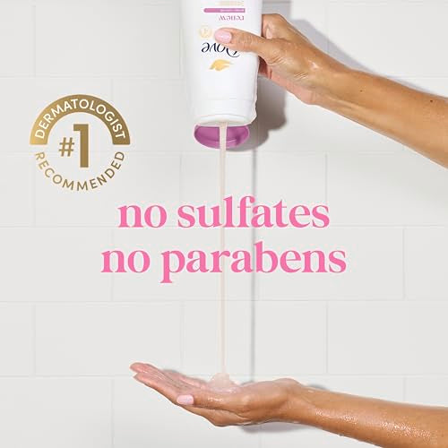 Dove Body Wash Renew Peony & Rose Oil For 24hr Lotion-Soft Skin Moisturizing Skin Cleanser with No Sulfates No Parabens 20 oz