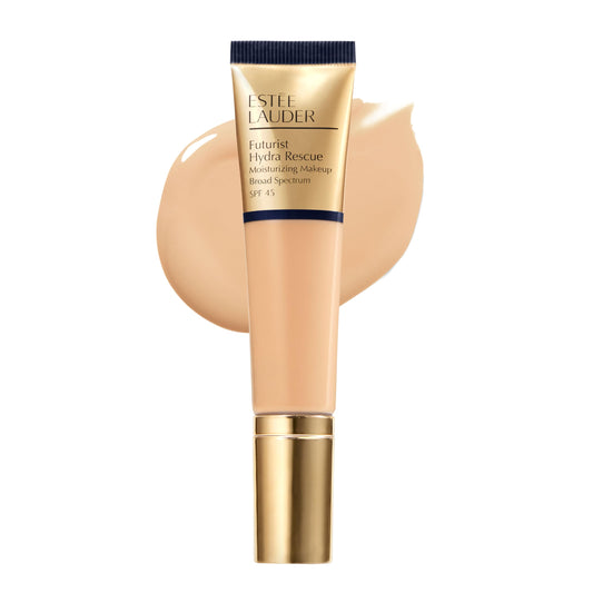 Estée Lauder Futurist Hydra Rescue Moisturizing Foundation Makeup SPF 45 for a 12-Hour Glow, 1.2 Fl Oz, 2W1 Dawn