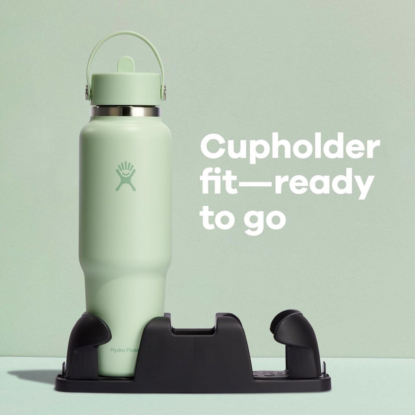 Hydro Flask Travel Water Bottle - Insulated Stainless Steel - Wide Straw Lid, Non Spill, Leakproof in 40 Oz Black