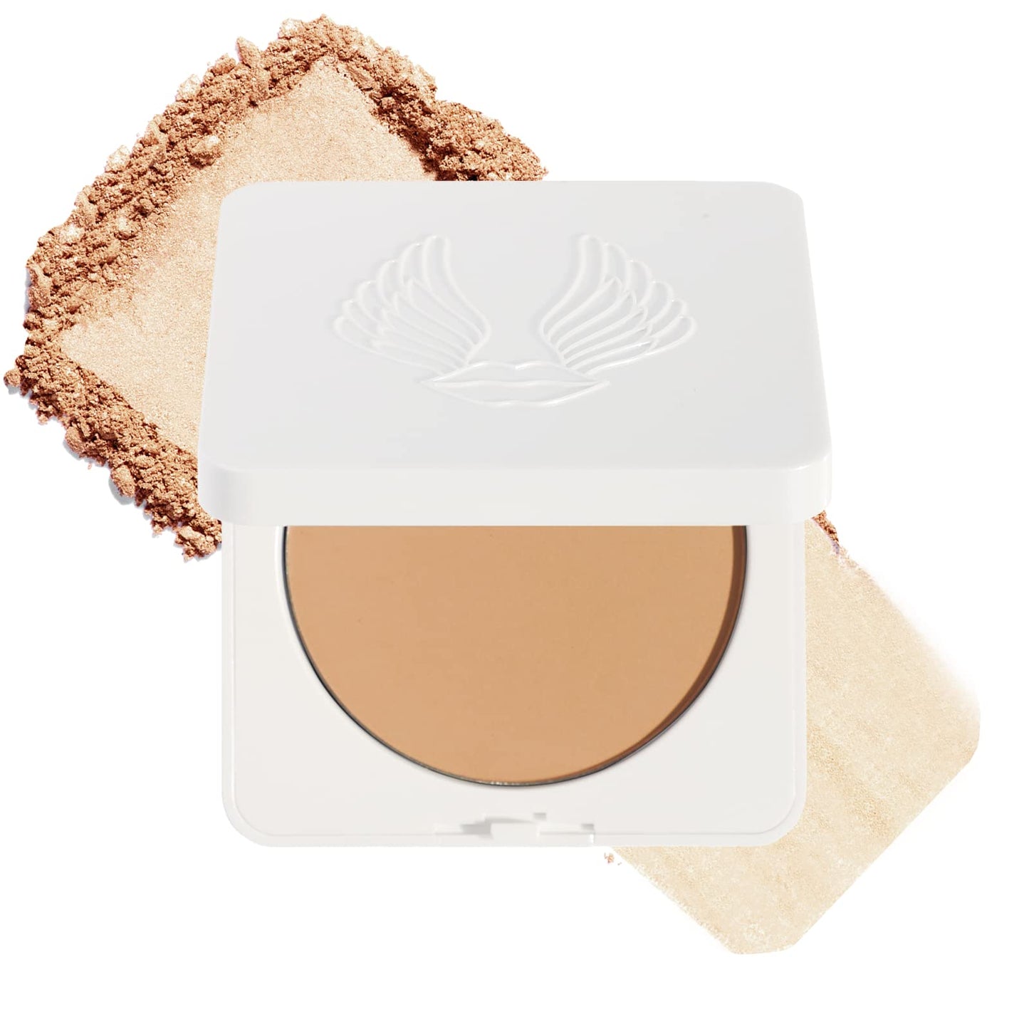 True + Luscious Sheer Halo Complexion Powder in Tan Beige - Talc-Free Setting & Foundation Powder - Oil Control Mineral Pressed Powder with Kaolin