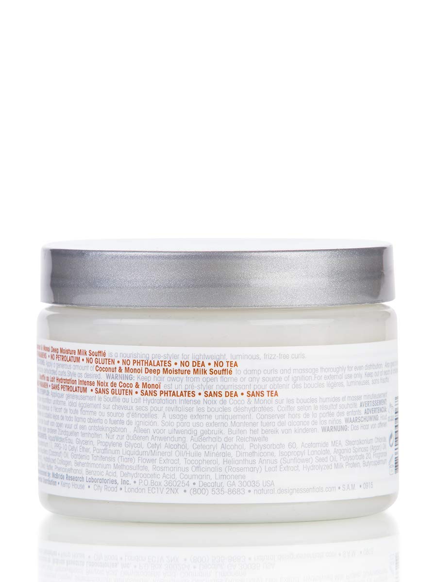 Design Essentials Deep Moisture Milk Souffle, Coconut & Monoi Collection, 12 Ounce