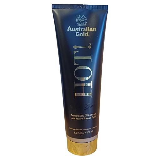 Australian Gold Hot! Bronze Extraordinary DHA Bronzer - 8.5 ounces, Tanning Lotion for Indoor or Outdoor use HOT! Black DHA Bronzer