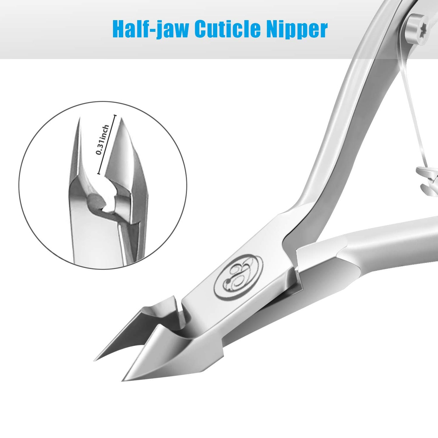 Cuticle Nipper with Cuticle Pusher-Professional Grade Stainless Steel Cuticle Remover & Cutter-Durable Manicure and Pedicure Tool-Beauty Tool Perfect