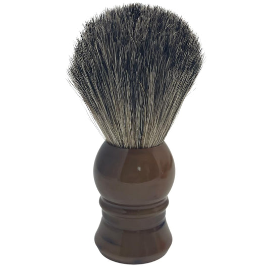 G.B.S Pure Badger Shaving Brush, Extra Soft Bristles, Holds More Lather, Generates Great Lather, Horn Resin Design Handle - Perfect for Shaving Soap Beauty and Personal Care G.B.S
