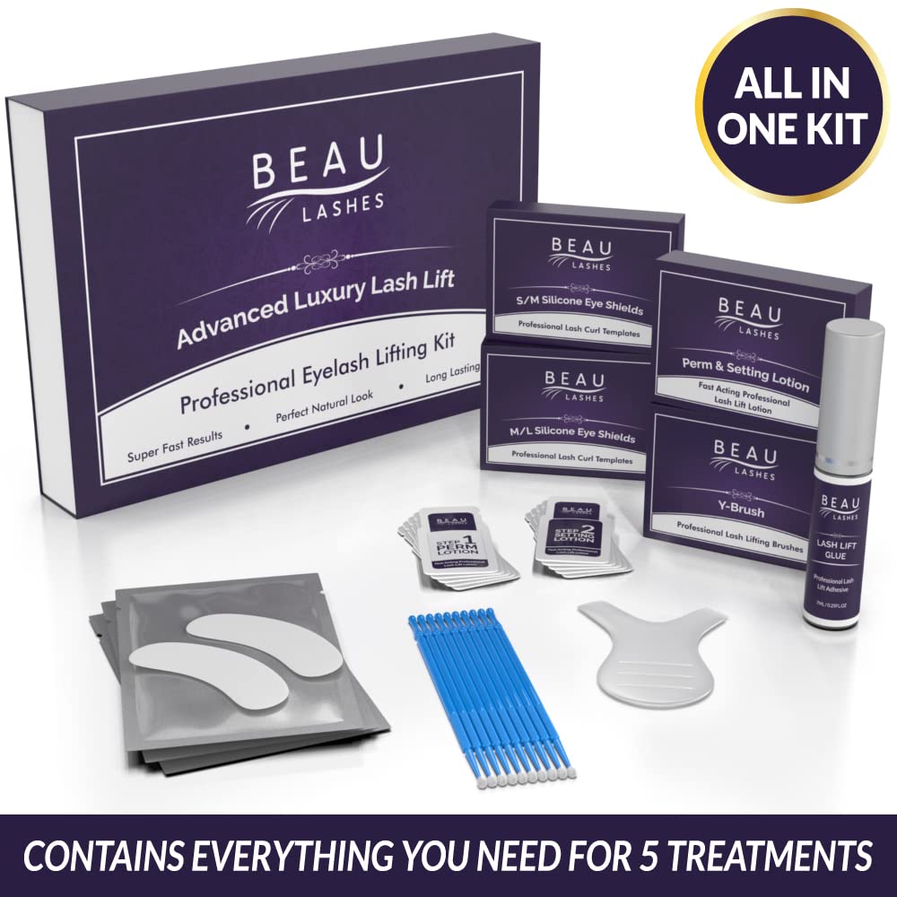 Lash Lift Kit For Professionals - For Perming, Curling and Lifting Eyelashes | Semi Permanent Salon Grade Supplies For Beauty Treatments | Includes