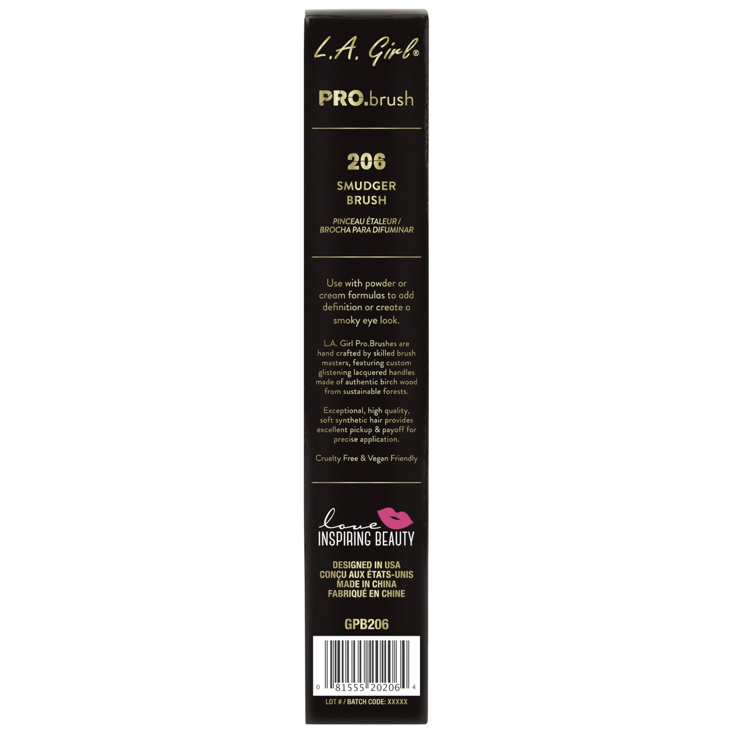 L.A. Girl Pro Cosmetic Brush, Smudger, 1 Pound