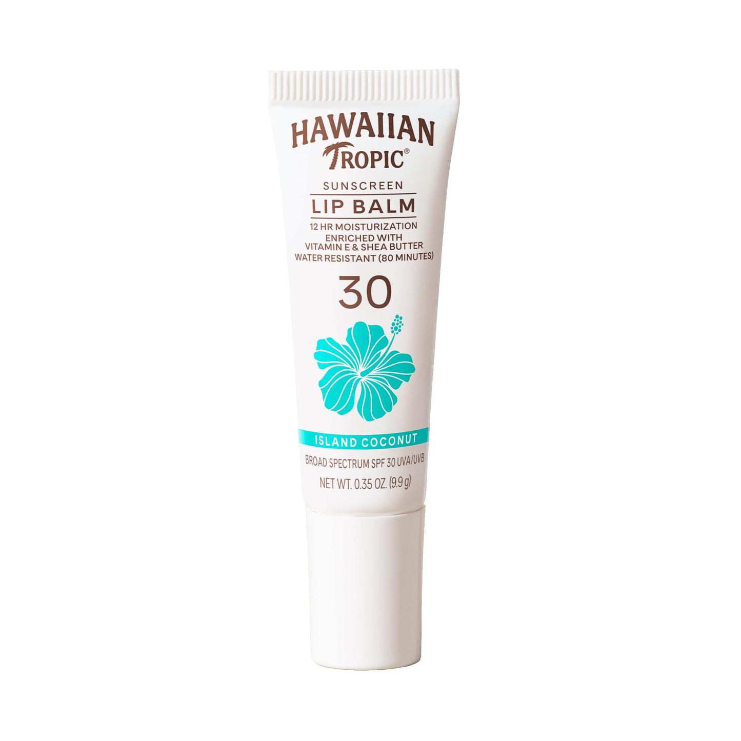 Hawaiian Tropic Lip Sunscreen SPF 30, Island Coconut | SPF Lip Balm, Beach Essentials, Travel Size Sunscreen for Lips, 0.3 oz