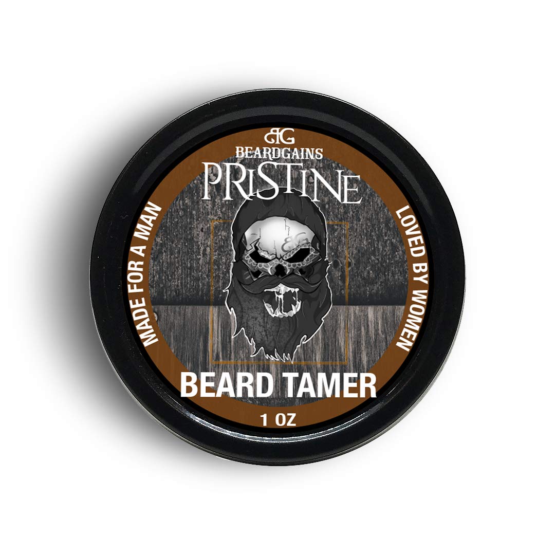 Beard Gains Organic Beard Tamer Tinted Wax: shape, style & groom facial hair with natural hold. Easy wash-out, all-day control. For all beard types