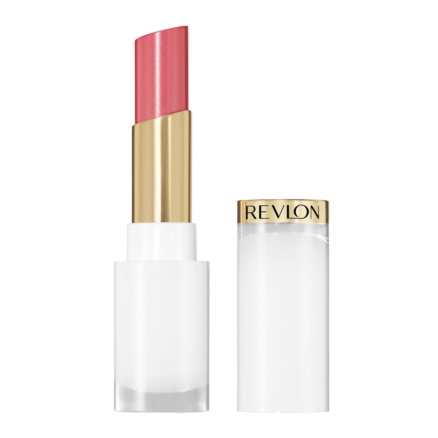 REVLON Super Lustrous Glass Shine Balm, Hydrating Tinted Lip Balm with Hyaluronic Acid, Aloe & Rose Quartz, 006 Girly Swirly, 0.11 oz