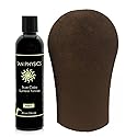Tan Physics Sunless Tanner 8oz with Tanning Mitt - Self Tanning Lotion - Instant Tan Lotion for Face & Body - Natural Self Tanner for a Streak-Free