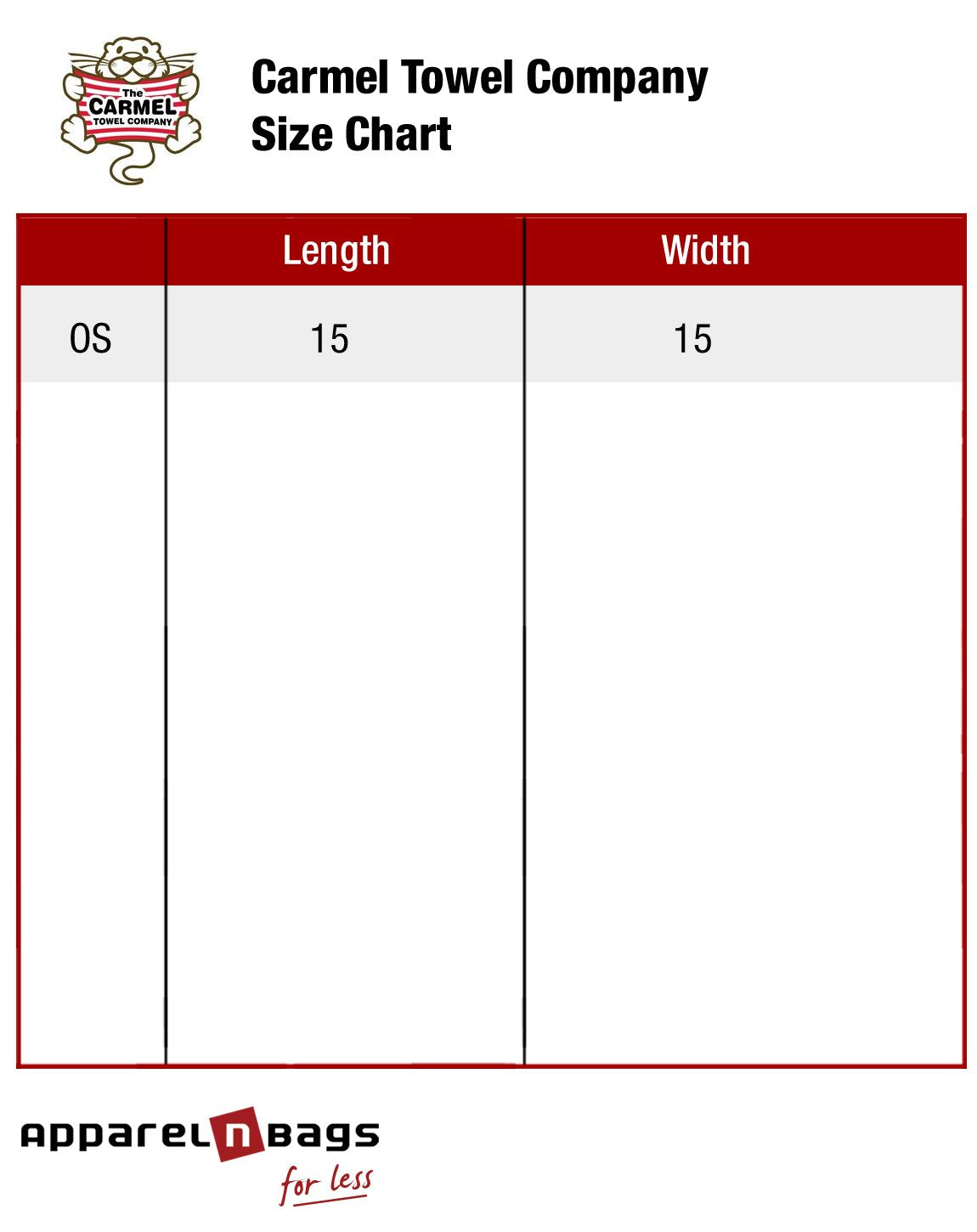 Carmel Towel Company Large Rally Towel OS RED