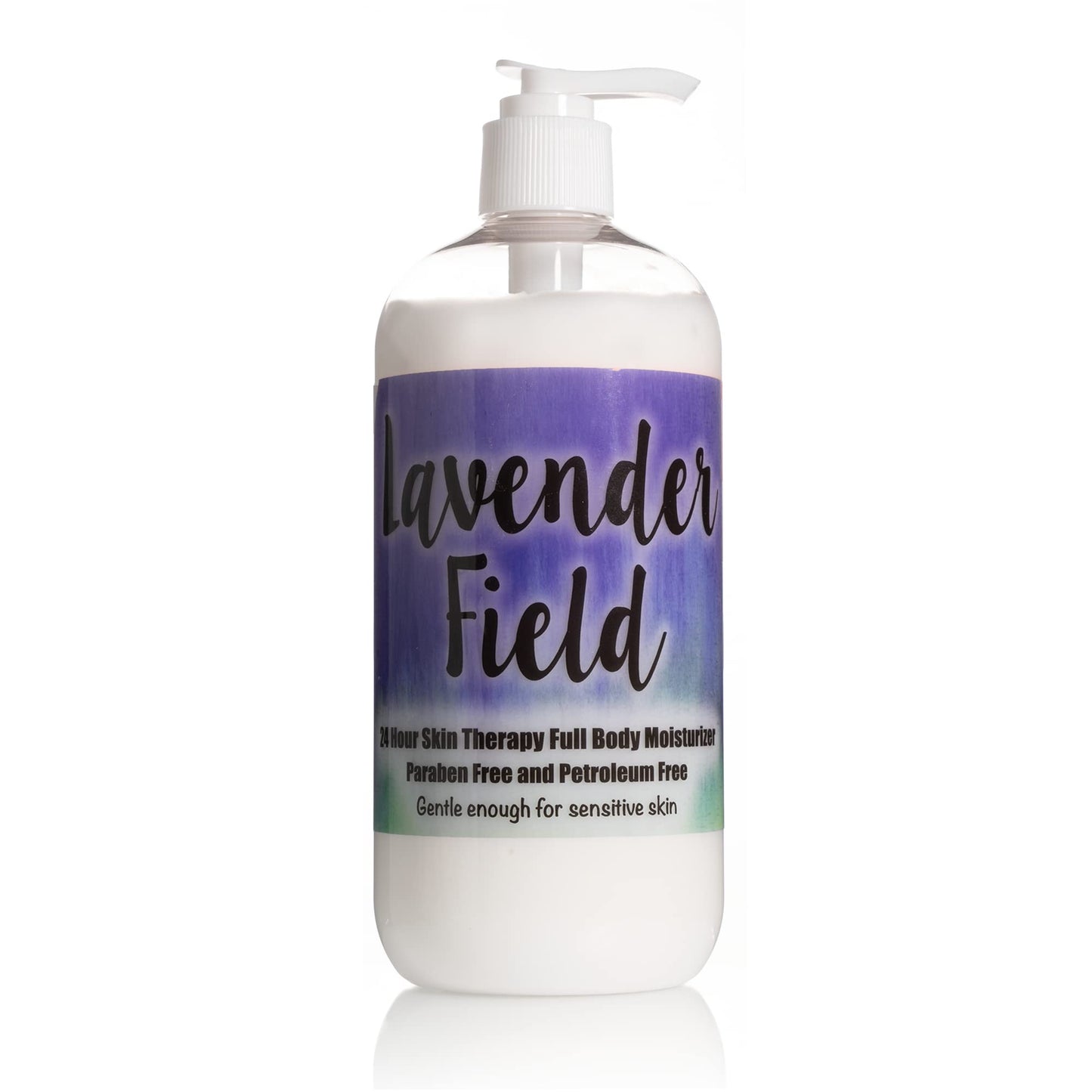 The Lotion Company 24 Hour Skin Therapy Lotion, Full Body Moisturizer, Paraben Free, Made in USA, Lavender Fields Relaxing Fragrance, w/ Aloe Vera, 16