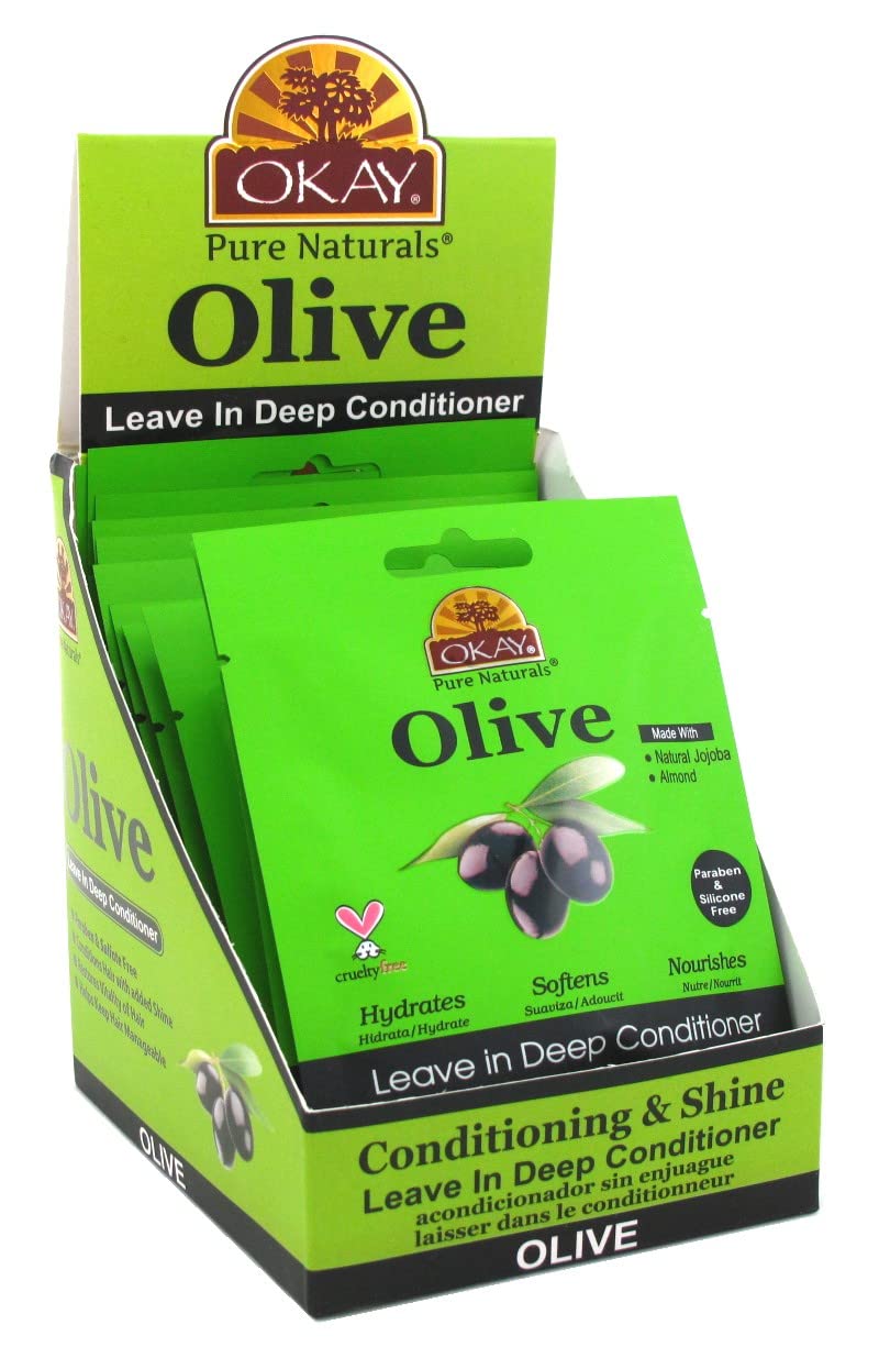 Okay Leave-In Deep Conditioning Packettes Olive Oil (12 Pieces)