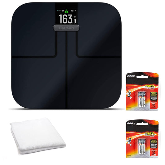 Garmin Index S2, Smart Scale with Wireless Connectivity, Measure Body Fat, Muscle, Bone Mass, Body Water and More-Black (010-02294-02)