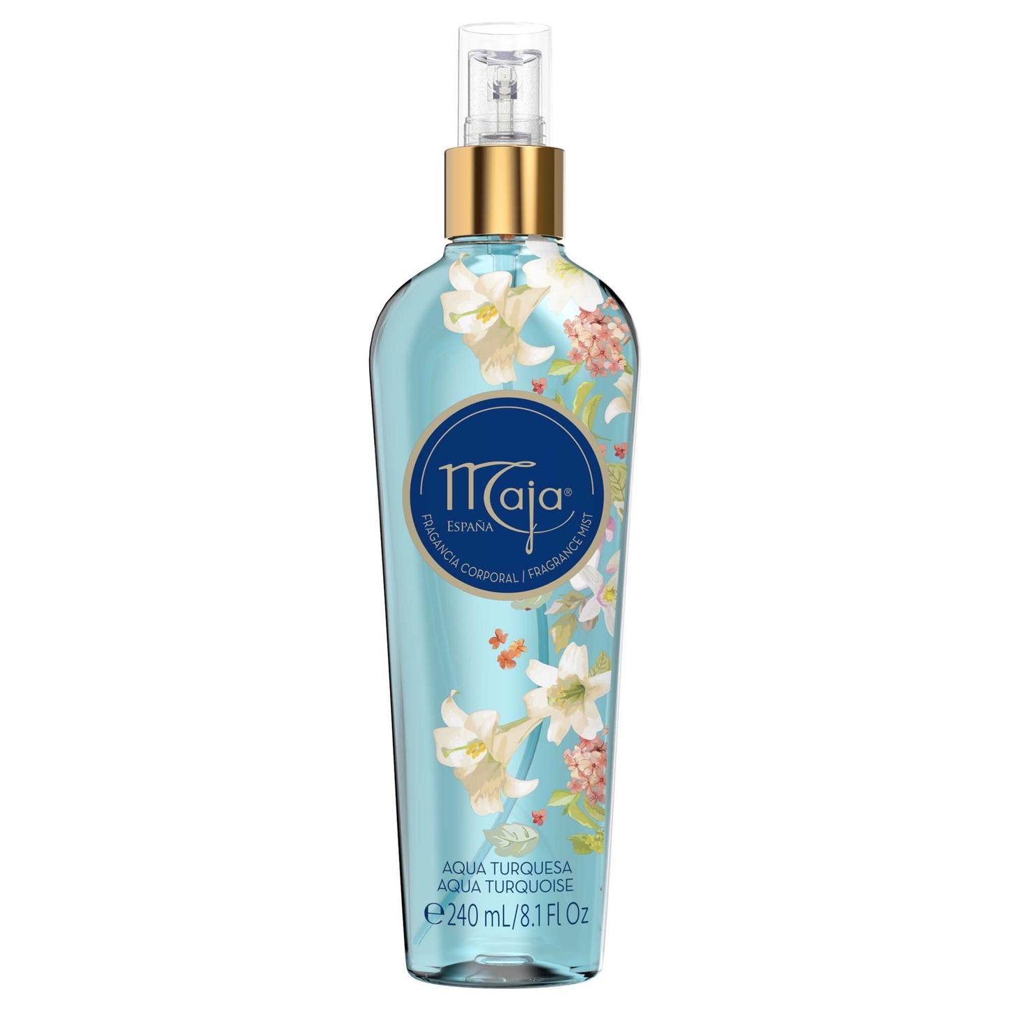 Maja Aqua Turquoise Mist, Perfumed Body Mist with Floral and Aquatic notes to leave a spray of freshness, Refresh your Body, Fresh Scented, Aqua