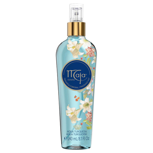 Maja Aqua Turquoise Mist, Perfumed Body Mist with Floral and Aquatic notes to leave a spray of freshness, Refresh your Body, Fresh Scented, Aqua