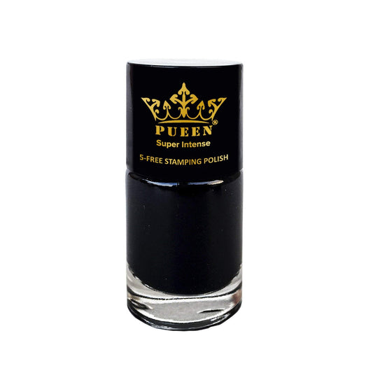 PUEEN Super Intense Nail Polish for Nail Stamping Big 5-Free Formula Nail Color Lacquer (805 - Black Jack) - BH000497N