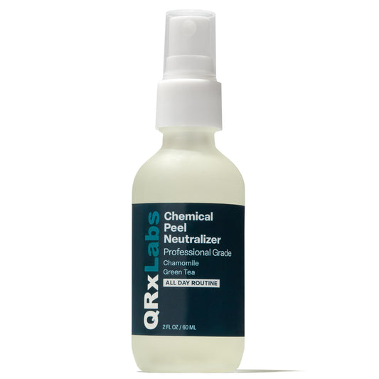 QRxLabs Chemical Peel Neutralizer Spray - Glycolic Acid Peel Neutralizer - pH Balancing Mist for Skin Care - Hydrating Toner for Facial Peels - 2 Fl