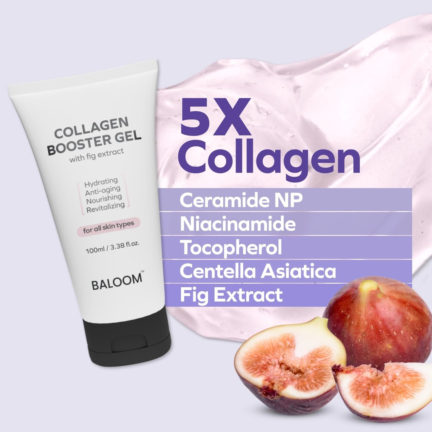 BALOOM Collagen Booster Gel Serum for Korean Skin Care & Microcurrent Face Massagers, Filled With Collagen Capsules, Hydrating & Nourishing