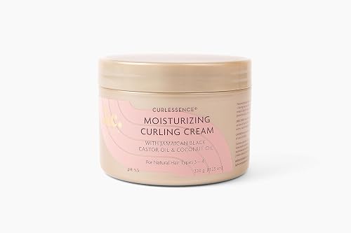 KeraCare CurlEssence Moisturizing Coconut Curling Cream - With Jamaican Black Castor Oil & Coconut Oil - For Curly Hair - SIlicone and Paraben Free