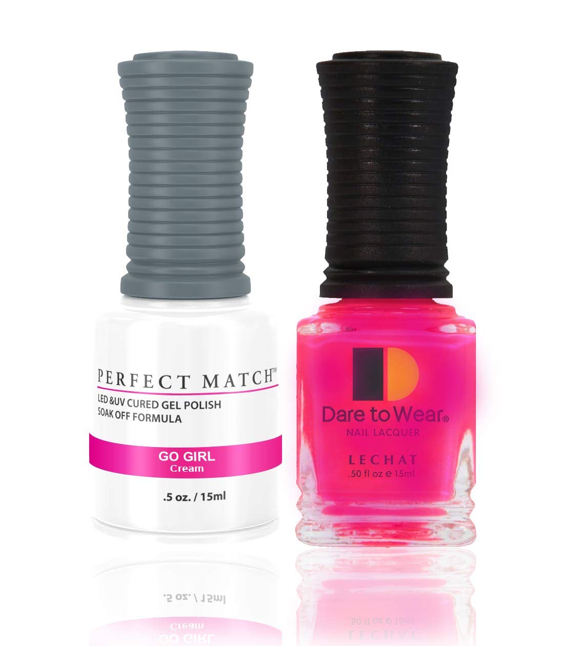 LeChat Perfect Match DUAL SET Soak Off Gel Polish & Dare to Wear Nail Lacquer - Go Girl - PMS37 Beauty & Personal Care LeChat